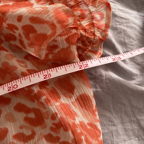 Apt. 9 Short Sleeve Lined Blouse - Salmon and Ivory - Picture 11 of 11